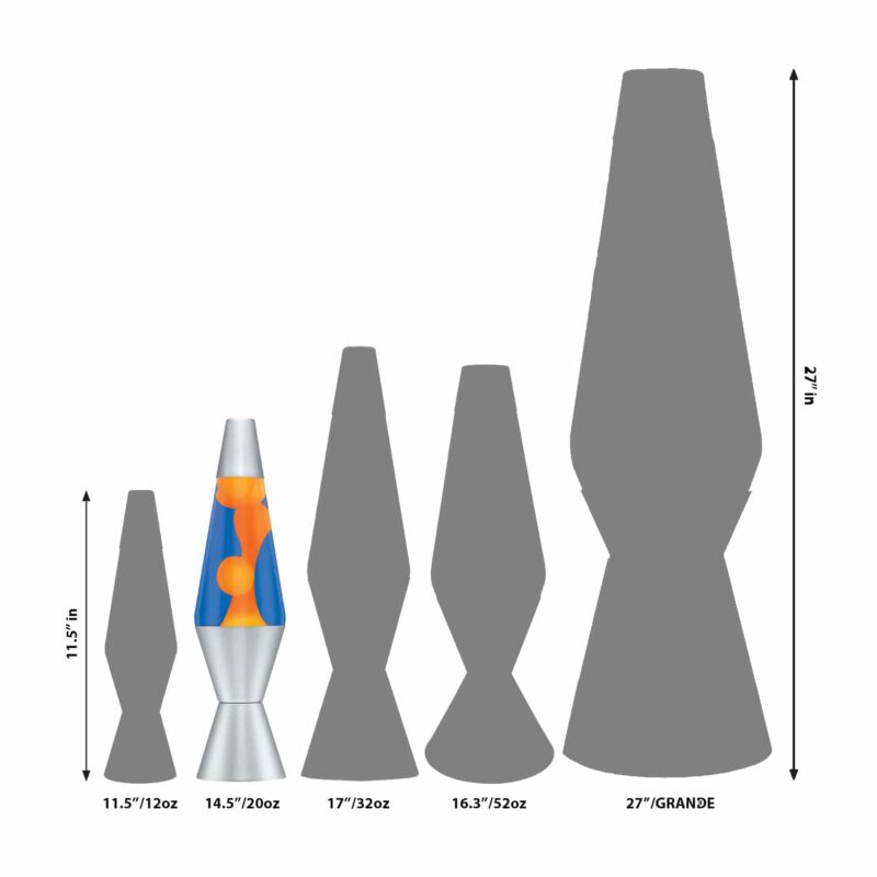 14.5” LAVA Lamp – Orange/Blue/Silver - US 5510