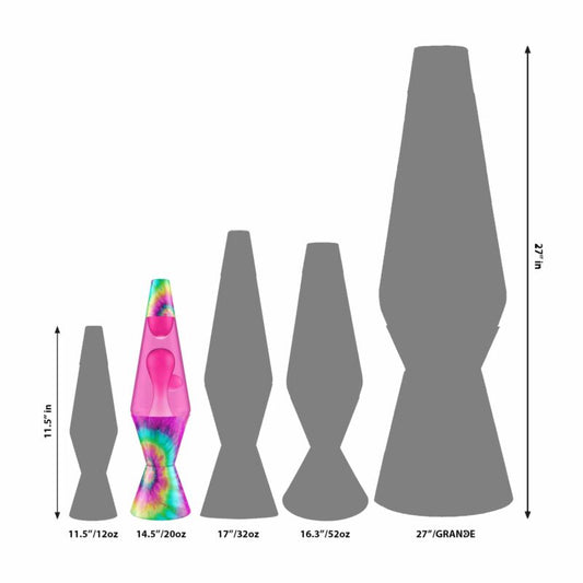 14.5″ LAVA Lamp – Tie Dye Pink Spiral - US 9163