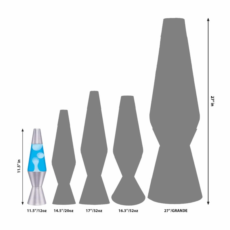 11.5″ LAVA Lamp – White/Blue/Silver - US 5413