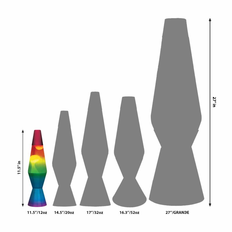 11.5″ LAVA Lamp Rainbow – White/Tricolor - US 5170
