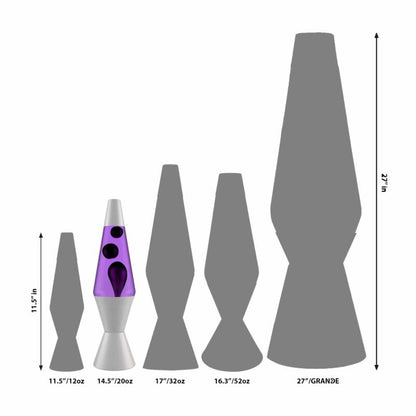 14.5’’ LAVA Lamp – Black &amp; Purple - US 2637