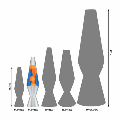 14.5” LAVA Lamp – Orange/Blue/Silver - US 5510