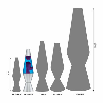 14.5″ LAVA Lamp – Purple/Blue/Silver - US 9889