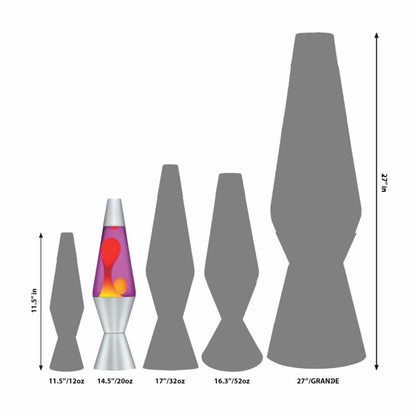 14.5” LAVA Lamp – Yellow/Purple/Silver - US 6870