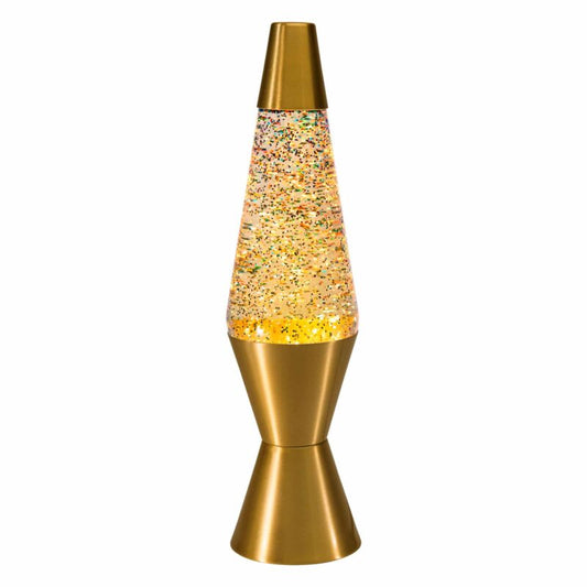 14.5″ LAVA Lamp Rainbow Glitter – Clear/Gold - US 3392