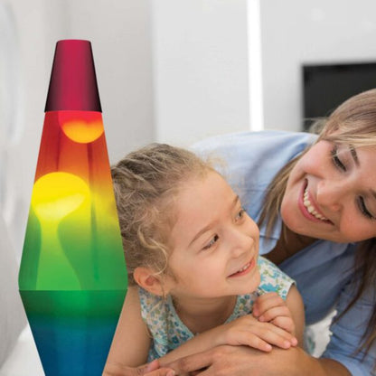 14.5” LAVA Lamp Rainbow – White/Clear/Tricolor - US 6306