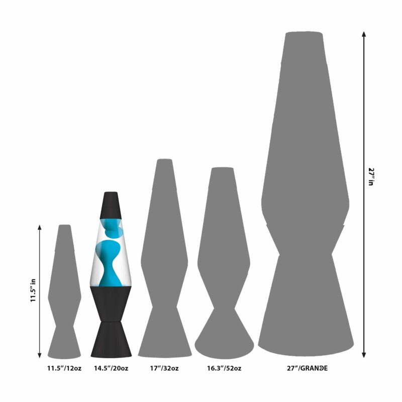 14.5″ LAVA Lamp Neon – Blue/Clear/Black - US 3212
