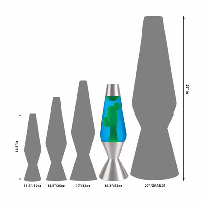 16.3″ LAVA Lamp – Yellow/Blue/Silver - US 8522