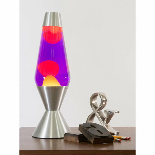 16.3″ LAVA Lamp – Yellow/Purple/Silver - US 4040