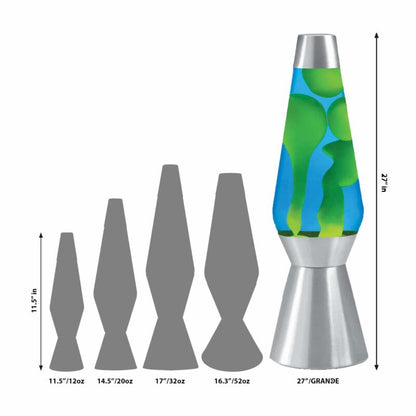 27″ LAVA Lamp Grande – Yellow/Blue/Silver - US 4229