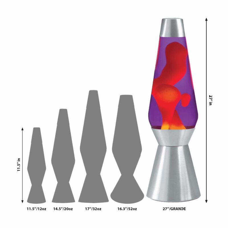 27″ LAVA Lamp Grande – Yellow/Purple/Silver - US 1569